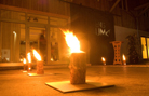Lebensraum Kunst Hohenbrunn Au&szlig;enanlagen mit Feuer